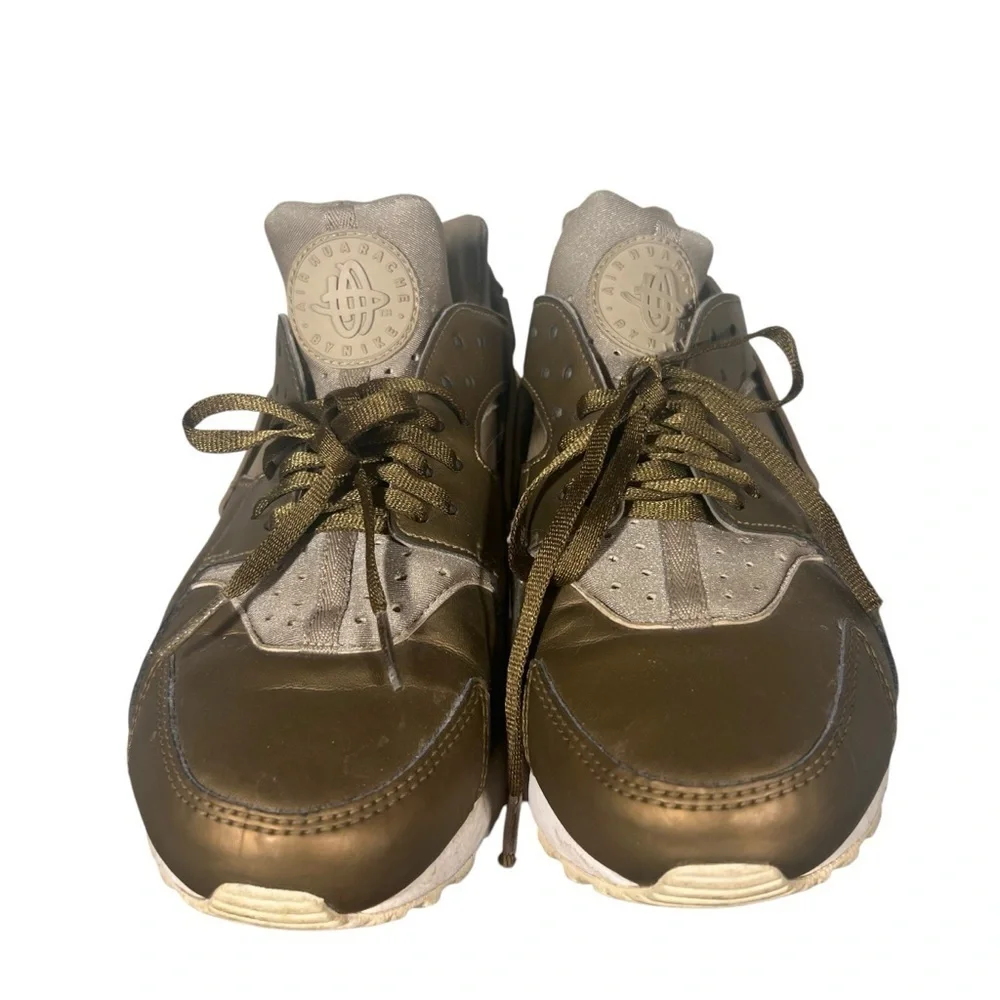 Nike Air Huarache Run Premium Running Shoes Khaki Size 8
